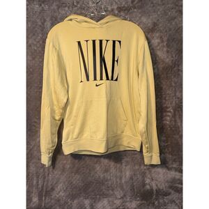 Nike women’s yellow pullover hoodie kangaroo pockets XS